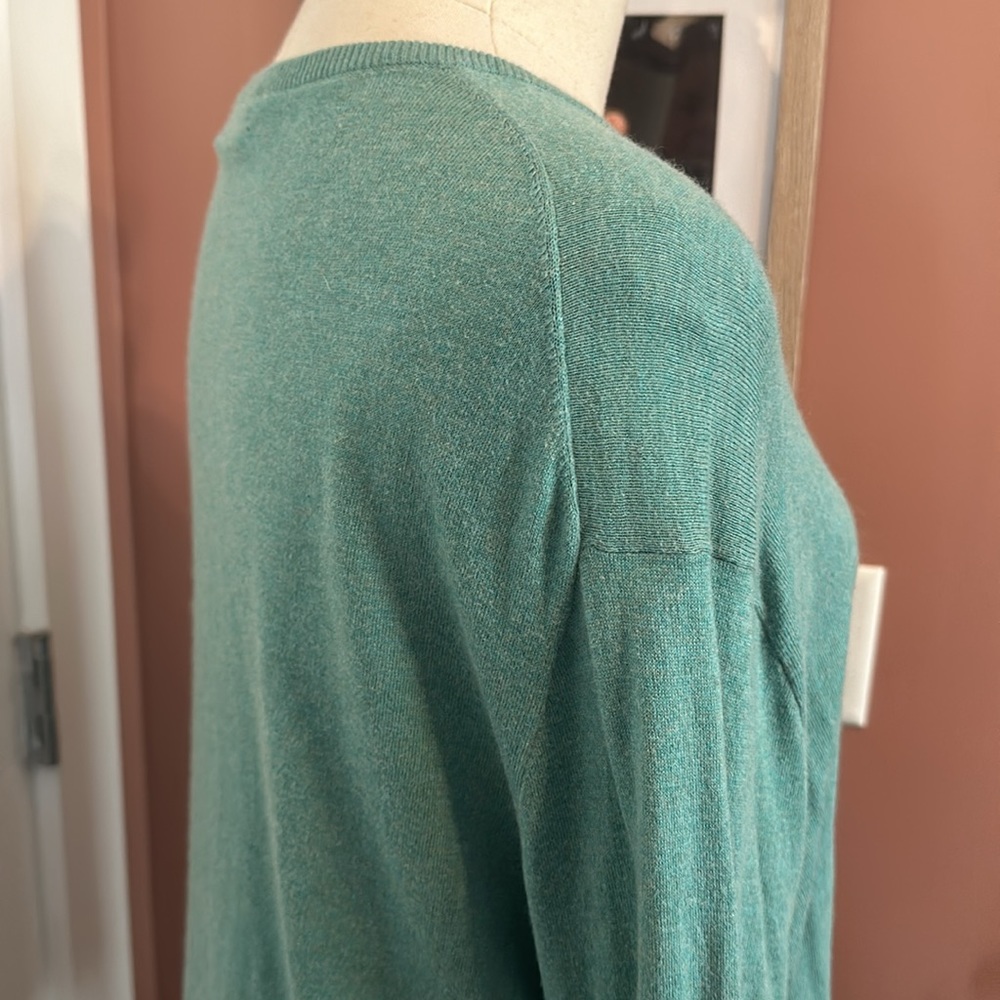 Polo Ralph Lauren Men’s turquoise cotton cashmere crewneck L long sleeve sweater - Picture 7 of 13
